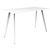 RAPIDLINE ETERNITY HIGH BAR TABLE 1800 X 750MM NATURAL WHITE  WHITE SATIN
