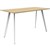 RAPIDLINE ETERNITY HIGH BAR TABLE 1800 X 900MM NATURAL OAK  WHITE SATIN