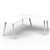 RAPIDLINE ETERNITY CORNER WORKSTATION 1 PERSON 1500 X 1500MM NATURAL WHITE  WHITE SATIN