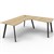 RAPIDLINE ETERNITY CORNER WORKSTATION 1 PERSON 1800 X 1500MM NATURAL OAK  BLACK