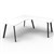 RAPIDLINE ETERNITY CORNER WORKSTATION 1 PERSON 1800 X 1500MM NATURAL WHITE  BLACK