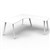RAPIDLINE ETERNITY CORNER WORKSTATION 1 PERSON 1800 X 1500MM NATURAL WHITE  WHITE SATIN