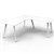 RAPIDLINE ETERNITY CORNER WORKSTATION 1 PERSON 1800 X 1800MM NATURAL WHITE  WHITE SATIN