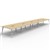 RAPIDLINE ETERNITY WORKSTATION 10 PERSON BACK TO BACK 1200 X 750MM NATURAL OAK  WHITE SATIN