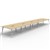 RAPIDLINE ETERNITY WORKSTATION 10 PERSON BACK TO BACK 1500 X 750MM NATURAL OAK  WHITE SATIN