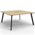 RAPIDLINE ETERNITY WORKSTATION 2 PERSON BACK TO BACK 1200 X 750MM NATURAL OAK  BLACK