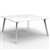 RAPIDLINE ETERNITY WORKSTATION 2 PERSON BACK TO BACK 1200 X 750MM NATURAL WHITE  WHITE SATIN