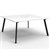 RAPIDLINE ETERNITY WORKSTATION 2 PERSON BACK TO BACK 1500 X 750MM NATURAL WHITE  BLACK