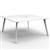 RAPIDLINE ETERNITY WORKSTATION 2 PERSON BACK TO BACK 1500 X 750MM NATURAL WHITE  WHITE SATIN