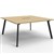 RAPIDLINE ETERNITY WORKSTATION 2 PERSON BACK TO BACK 1800 X 750MM NATURAL OAK  BLACK