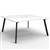RAPIDLINE ETERNITY WORKSTATION 2 PERSON BACK TO BACK 1800 X 750MM NATURAL WHITE  BLACK