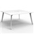 RAPIDLINE ETERNITY WORKSTATION 2 PERSON BACK TO BACK 1800 X 750MM NATURAL WHITE  WHITE SATIN