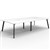 RAPIDLINE ETERNITY WORKSTATION 4 PERSON BACK TO BACK 1500 X 750MM NATURAL WHITE  BLACK