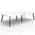 RAPIDLINE ETERNITY WORKSTATION 4 PERSON BACK TO BACK 1800 X 750MM NATURAL WHITE  BLACK