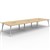 RAPIDLINE ETERNITY WORKSTATION 6 PERSON BACK TO BACK 1200 X 750MM NATURAL OAK  WHITE SATIN