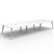 RAPIDLINE ETERNITY WORKSTATION 6 PERSON BACK TO BACK 1200 X 750MM NATURAL WHITE  WHITE SATIN