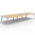 RAPIDLINE ETERNITY WORKSTATION 6 PERSON BACK TO BACK 1800 X 750MM NATURAL OAK  WHITE SATIN