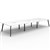 RAPIDLINE ETERNITY WORKSTATION 6 PERSON BACK TO BACK 1800 X 750MM NATURAL WHITE  BLACK
