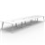 RAPIDLINE ETERNITY WORKSTATION 8 PERSON BACK TO BACK 1200 X 750MM NATURAL WHITE  WHITE SATIN