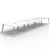 RAPIDLINE ETERNITY WORKSTATION 8 PERSON BACK TO BACK 1800 X 750MM NATURAL WHITE  WHITE SATIN