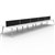 RAPIDLINE ETERNITY WORKSTATION 10 PERSON BACK TO BACK 1200 X 750MM WITH SCREEN NATURAL WHITE  WHITE SATIN