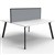 RAPIDLINE ETERNITY WORKSTATION 2 PERSON BACK TO BACK 1800 X 750MM WITH SCREEN NATURAL WHITE  BLACK