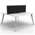 RAPIDLINE ETERNITY WORKSTATION 2 PERSON BACK TO BACK 1800 X 750MM WITH SCREEN NATURAL WHITE  WHITE SATIN