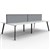 RAPIDLINE ETERNITY WORKSTATION 4 PERSON BACK TO BACK 1500 X 750MM WITH SCREEN NATURAL WHITE  BLACK