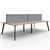 RAPIDLINE ETERNITY WORKSTATION 4 PERSON BACK TO BACK 1800 X 750MM WITH SCREEN NATURAL OAK  BLACK