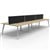 RAPIDLINE ETERNITY WORKSTATION 6 PERSON BACK TO BACK 1800 X 750MM WITH SCREEN NATURAL OAK  WHITE SATIN
