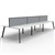 RAPIDLINE ETERNITY WORKSTATION 6 PERSON BACK TO BACK 1800 X 750MM WITH SCREEN NATURAL WHITE  BLACK