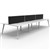 RAPIDLINE ETERNITY WORKSTATION 6 PERSON BACK TO BACK 1800 X 750MM WITH SCREEN NATURAL WHITE  WHITE SATIN