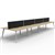 RAPIDLINE ETERNITY WORKSTATION 8 PERSON BACK TO BACK 1200 X 750MM WITH SCREEN NATURAL OAK  WHITE SATIN