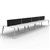 RAPIDLINE ETERNITY WORKSTATION 8 PERSON BACK TO BACK 1200 X 750MM WITH SCREEN NATURAL WHITE  WHITE SATIN