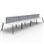 RAPIDLINE ETERNITY WORKSTATION 8 PERSON BACK TO BACK 1500 X 750MM WITH SCREEN NATURAL WHITE  BLACK