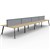 RAPIDLINE ETERNITY WORKSTATION 8 PERSON BACK TO BACK 1800 X 750MM WITH SCREEN NATURAL OAK  BLACK