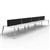 RAPIDLINE ETERNITY WORKSTATION 8 PERSON BACK TO BACK 1800 X 750MM WITH SCREEN NATURAL WHITE  WHITE SATIN