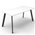 RAPIDLINE ETERNITY WORKSTATION 1 PERSON 1200 X 750MM NATURAL WHITE  BLACK