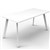 RAPIDLINE ETERNITY WORKSTATION 1 PERSON 1200 X 750MM NATURAL WHITE  WHITE SATIN