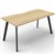 RAPIDLINE ETERNITY WORKSTATION 1 PERSON 1500 X 750MM NATURAL OAK  BLACK