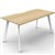 RAPIDLINE ETERNITY WORKSTATION 1 PERSON 1800 X 750MM NATURAL OAK  WHITE SATIN