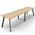 RAPIDLINE ETERNITY WORKSTATION 2 PERSON 1500 X 750MM NATURAL OAK  BLACK