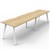 RAPIDLINE ETERNITY WORKSTATION 2 PERSON 1500 X 750MM NATURAL OAK  WHITE SATIN