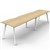 RAPIDLINE ETERNITY WORKSTATION 2 PERSON 1800 X 750MM NATURAL OAK  WHITE SATIN