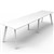 RAPIDLINE ETERNITY WORKSTATION 2 PERSON 1800 X 750MM NATURAL WHITE  WHITE SATIN
