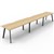 RAPIDLINE ETERNITY WORKSTATION 3 PERSON 1200 X 750MM NATURAL OAK  BLACK