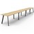 RAPIDLINE ETERNITY WORKSTATION 4 PERSON 1500 X 750MM NATURAL OAK  BLACK