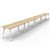 RAPIDLINE ETERNITY WORKSTATION 5 PERSON 1200 X 750MM NATURAL OAK  WHITE SATIN