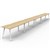 RAPIDLINE ETERNITY WORKSTATION 5 PERSON 1800 X 750MM NATURAL OAK  WHITE SATIN