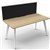 RAPIDLINE ETERNITY WORKSTATION 1 PERSON 1200 X 750MM WITH SCREEN NATURAL OAK  WHITE SATIN